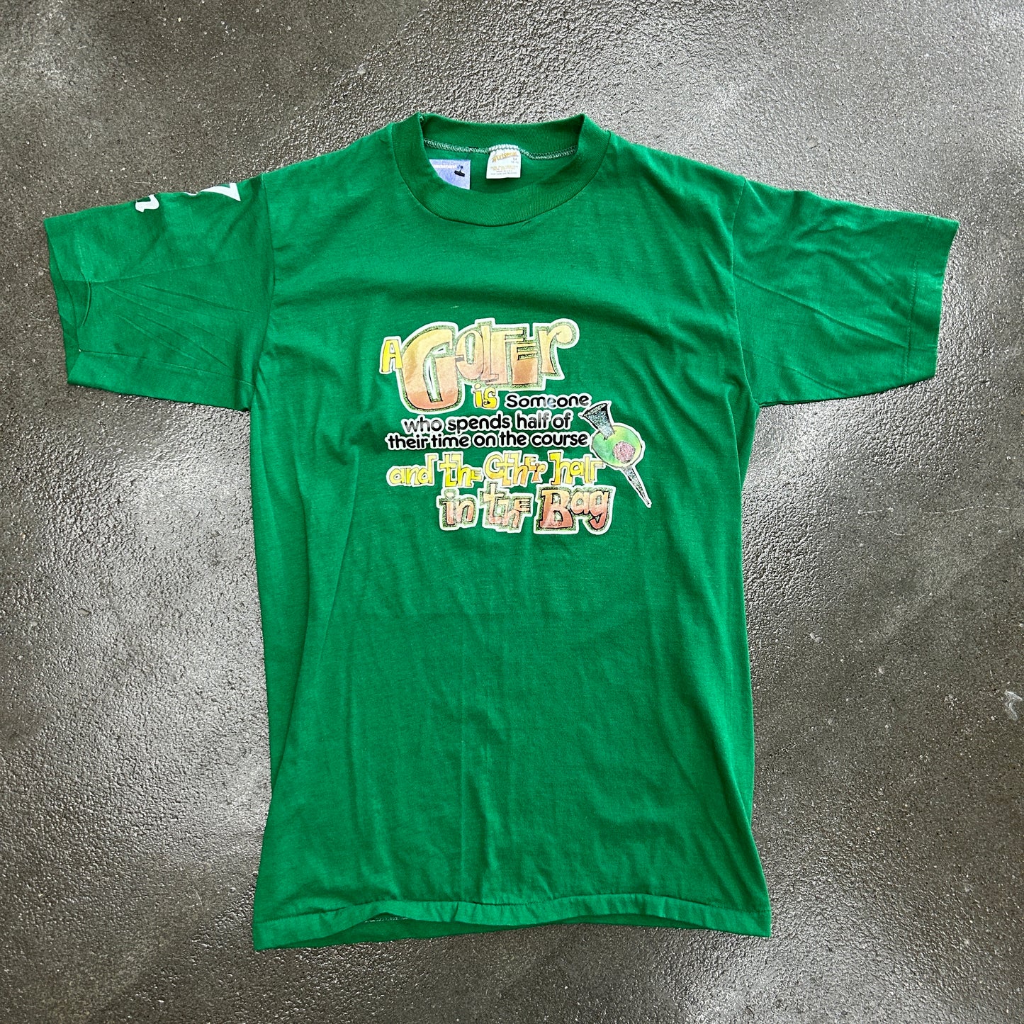 Vintage 1981 Single Stitch Golfer Tee