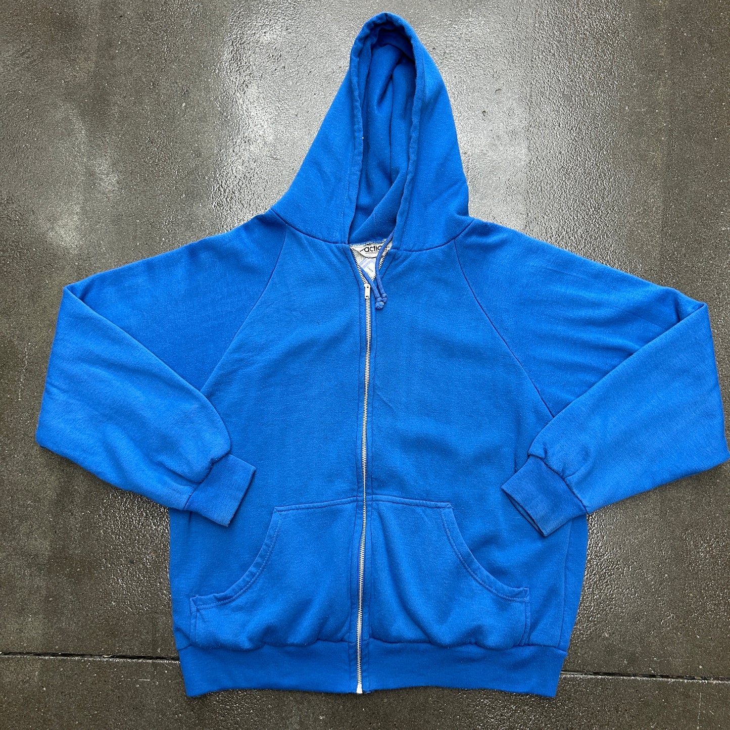 Vintage Action Waffle Knit Zip Up