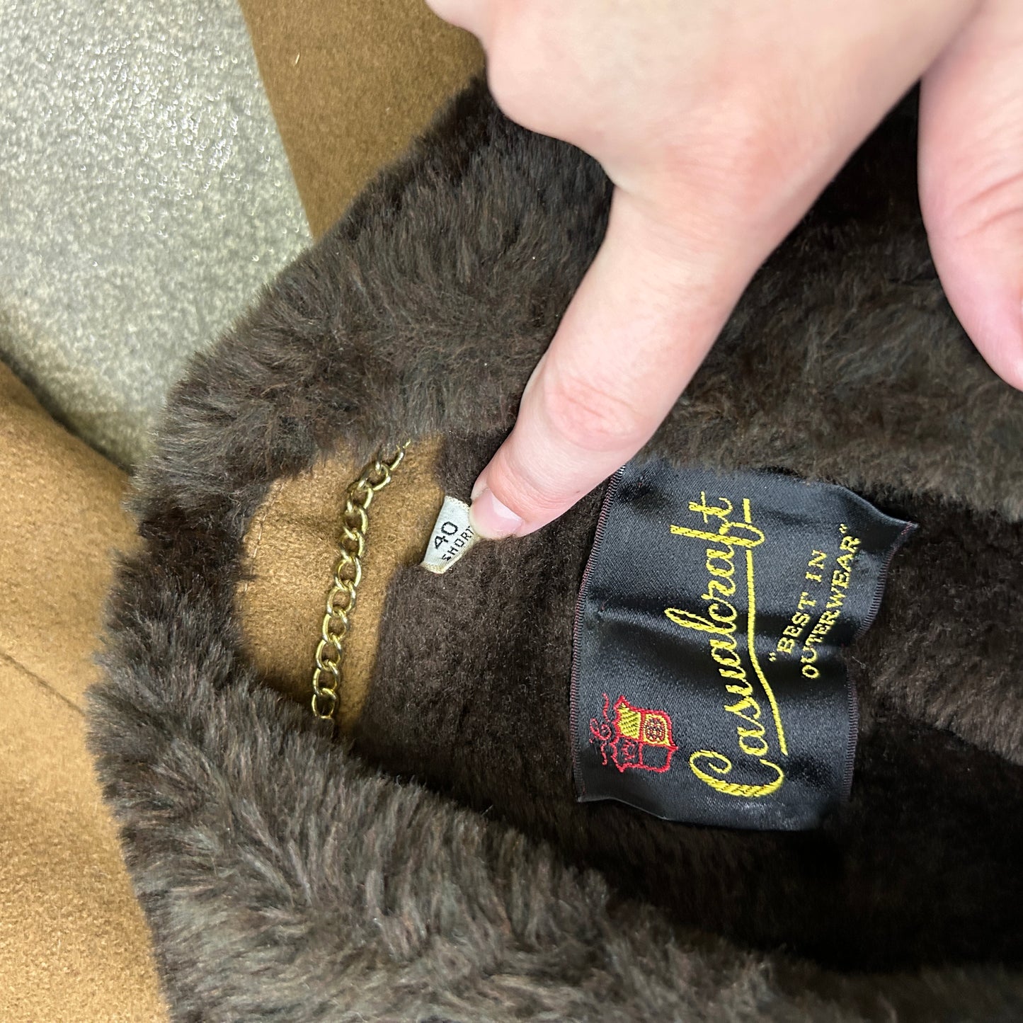 Vintage Casual Craft Fur Collar Coat