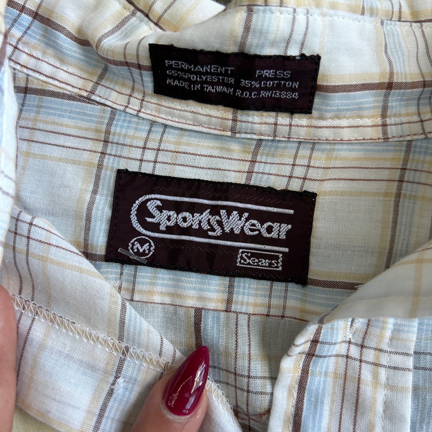 Vintage Sportswear Button Up Flannel