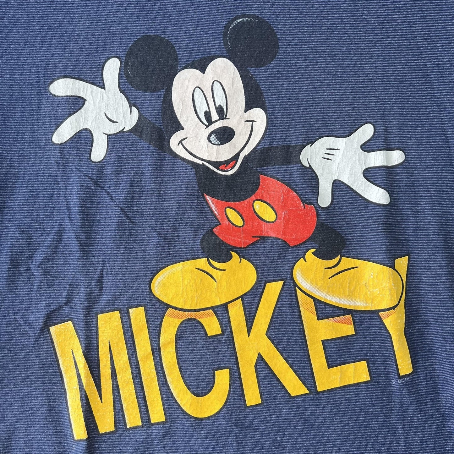 Vintage 90s Mickey Mouse Pinstripe Tee