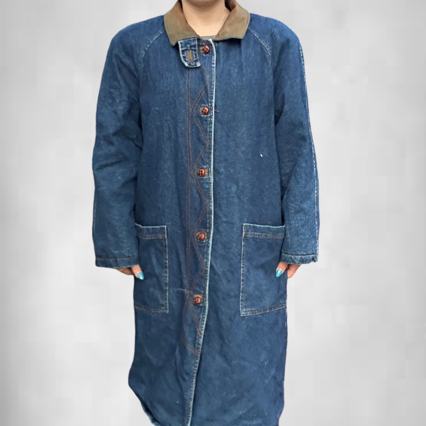 Vintage Blue Creek Long Denim Jacket