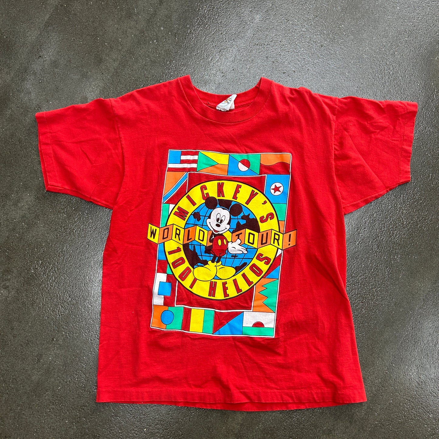 Vintage Mickey Mouse World Tour Single Stitch Tee