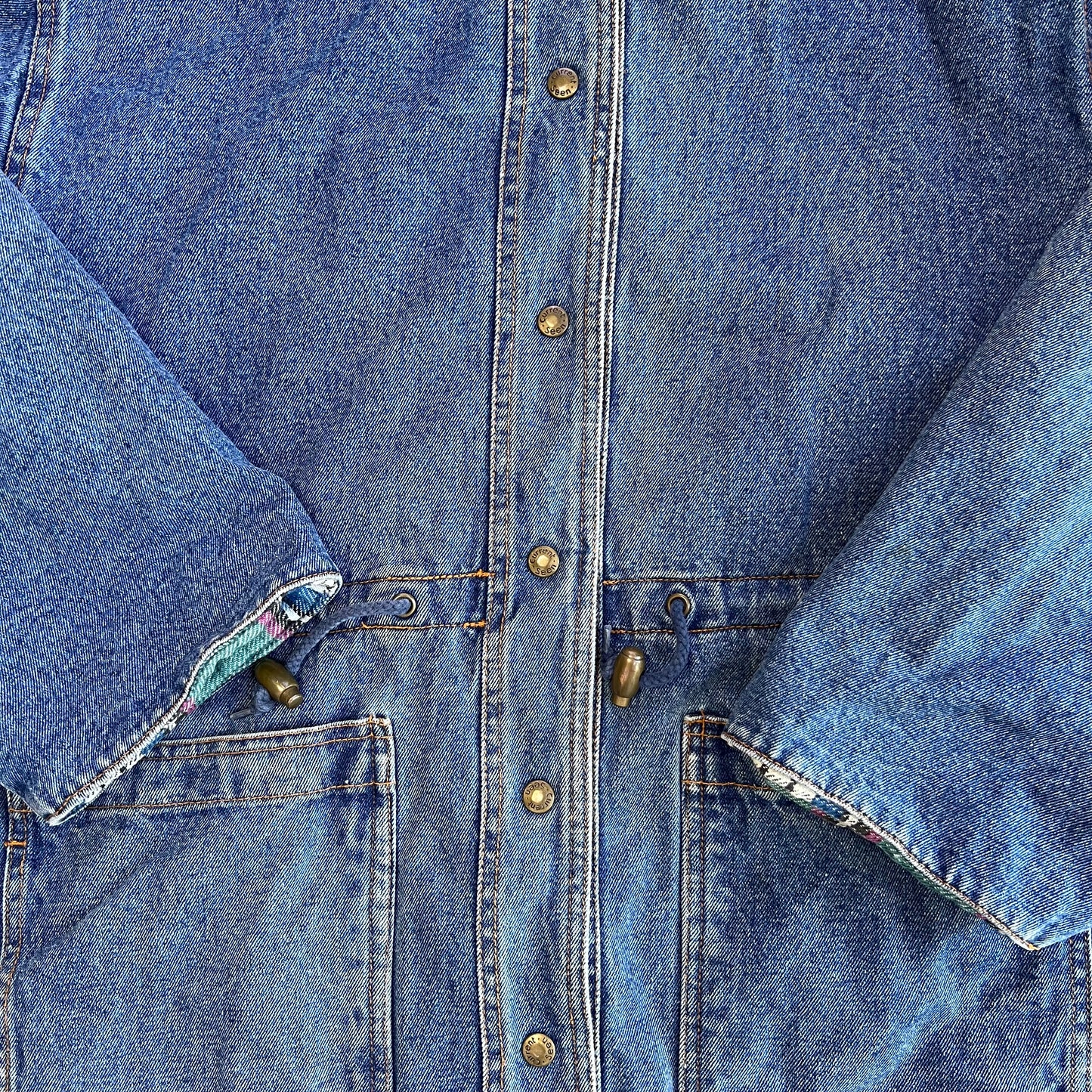 Vintage Current Seen Plaid Jean Jacket