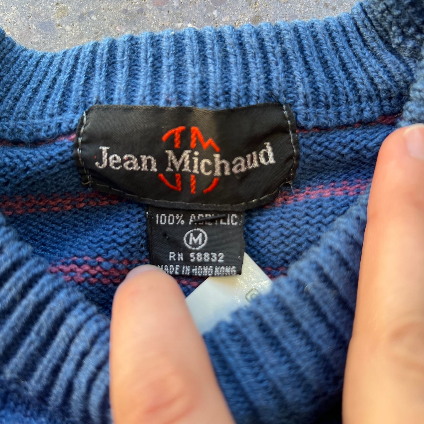 Vintage Jean Michaud Striped Sweater