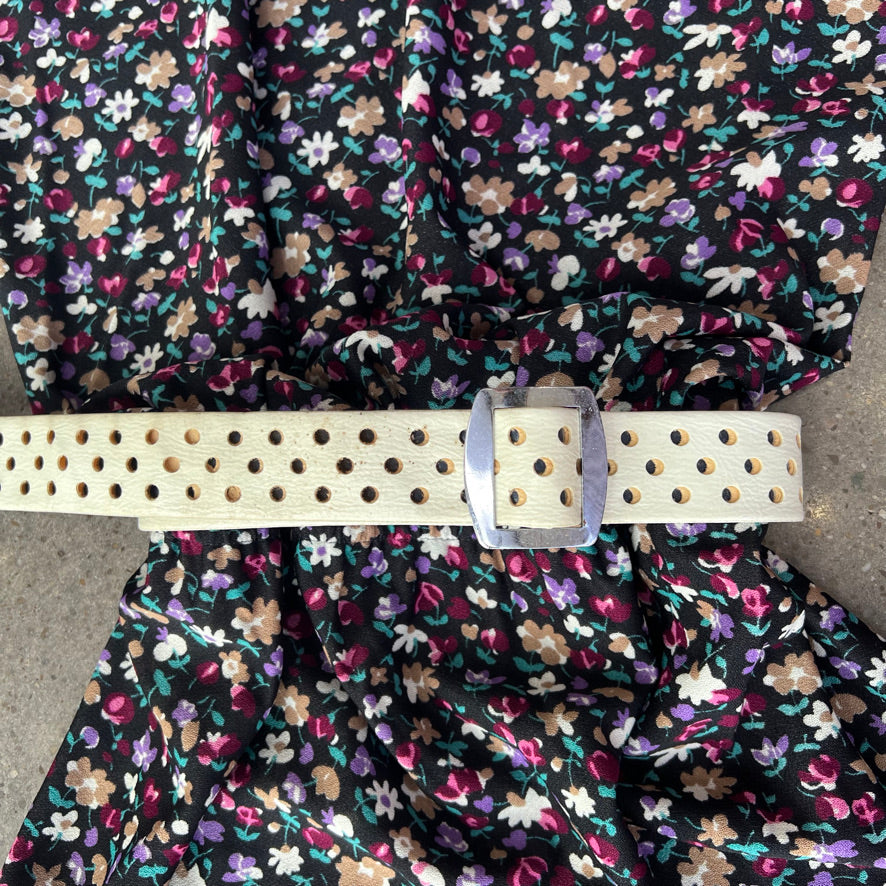 Vintage Flower Print Dress