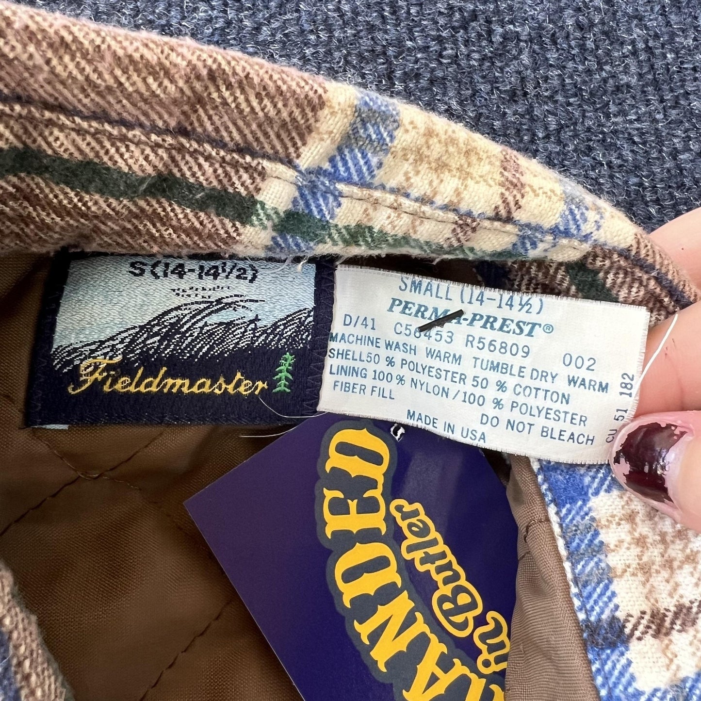 Vintage 90s Quilted Lined Flannel