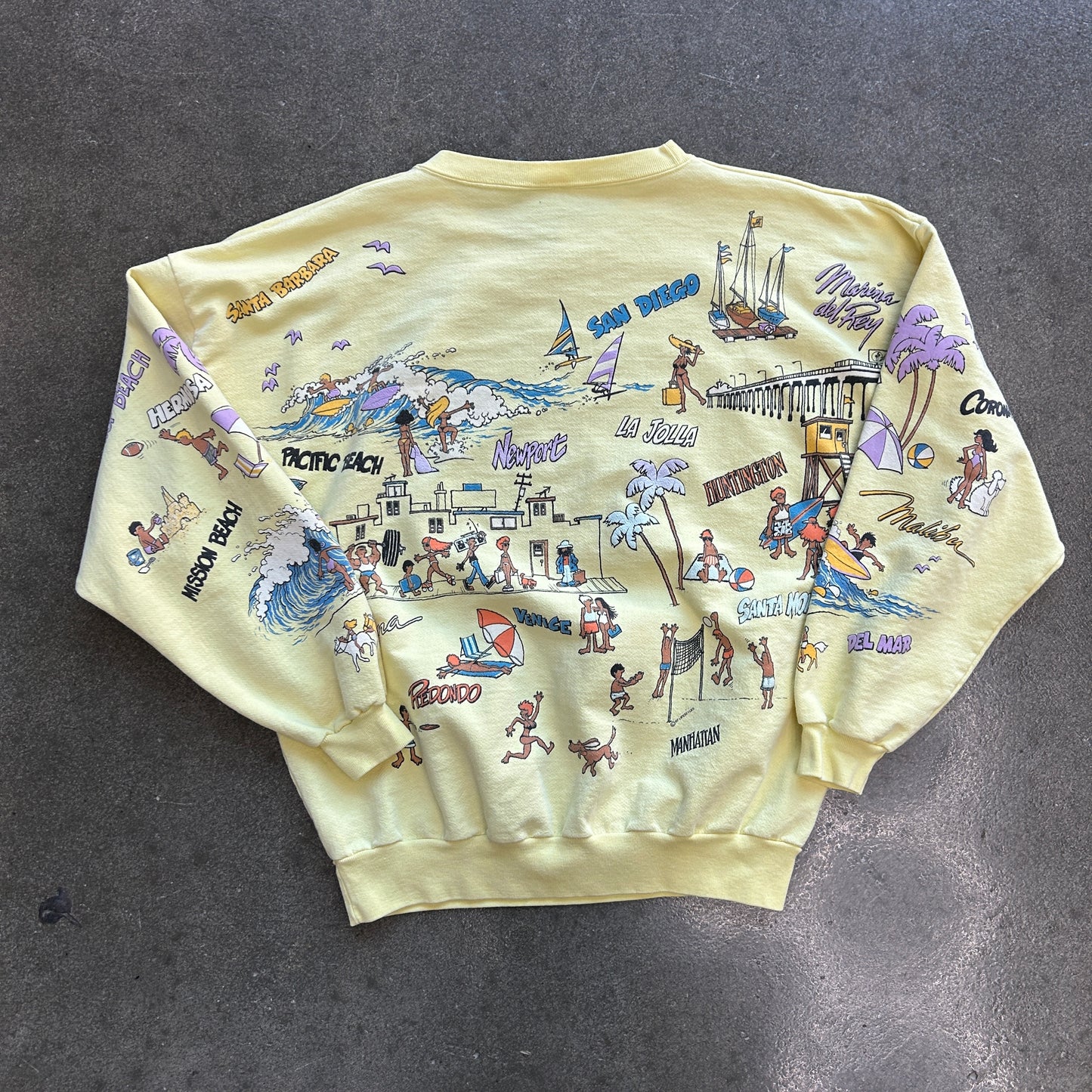 Vintage California Vacation AOP Crewneck