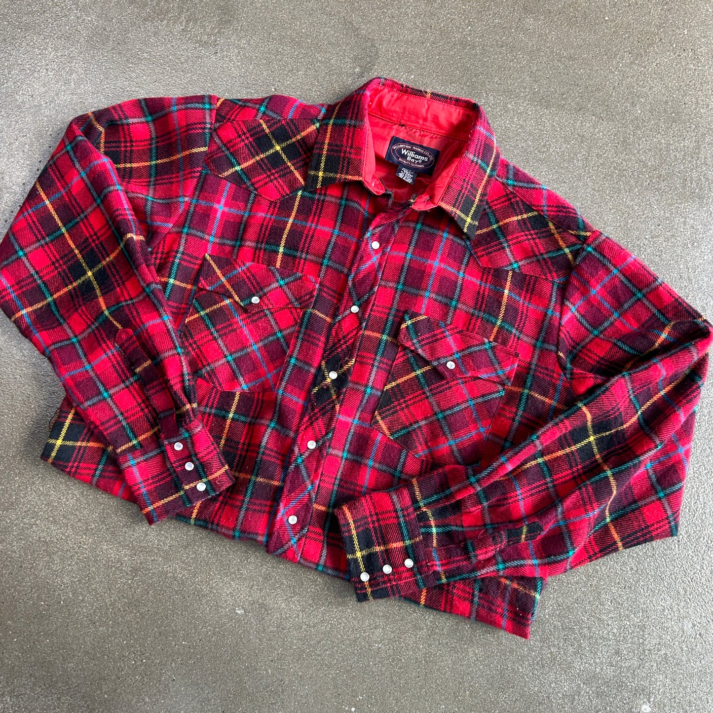 Vintage Plaid Williams Bay Snap Front Flannel