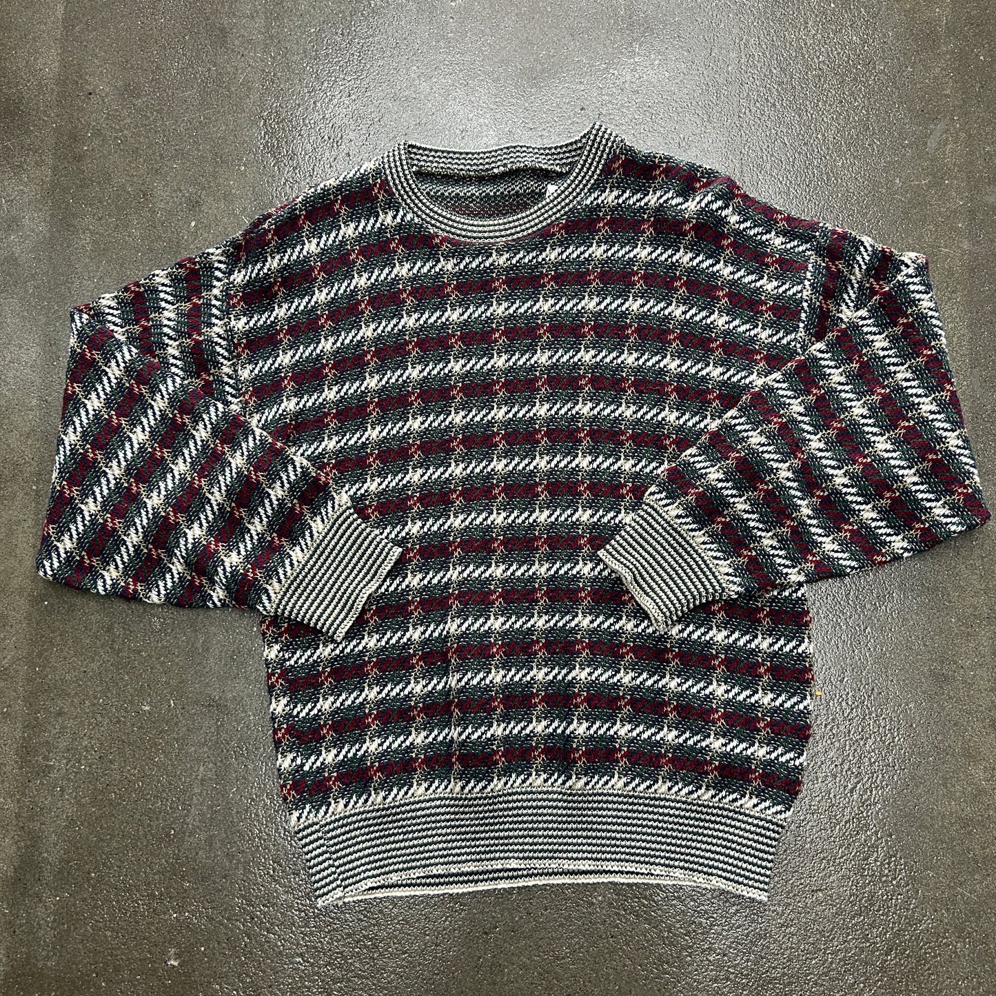 Vintage Plaid Knit Sweater