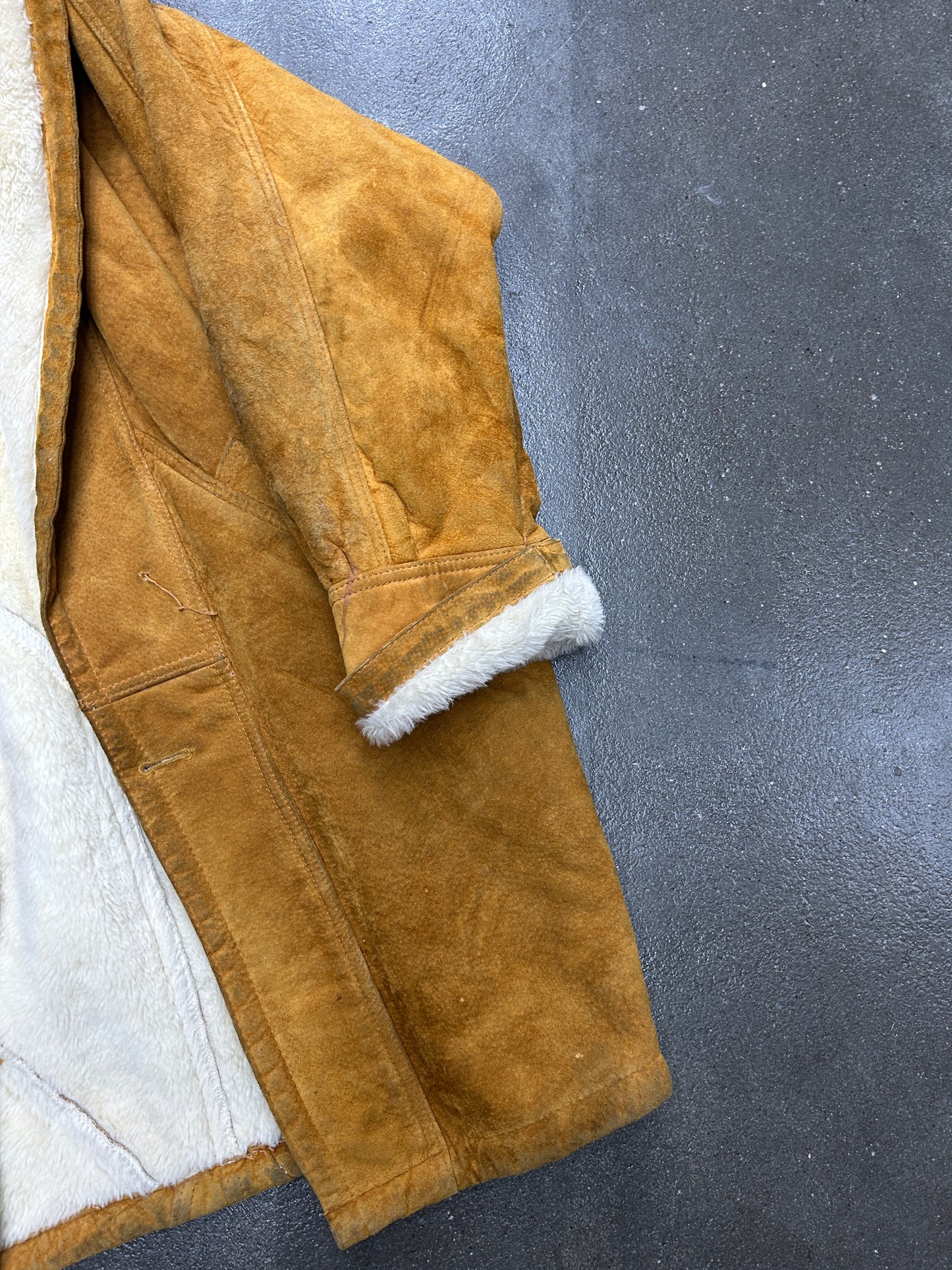 Vintage Fur Lined Leather Jacket