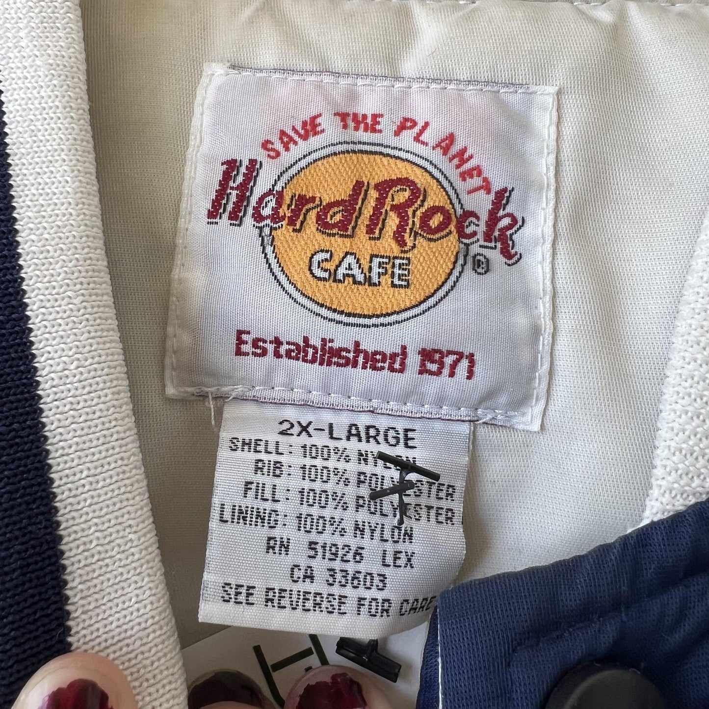 Vintage 90s Hard Rock Cafe Bomber Jacket