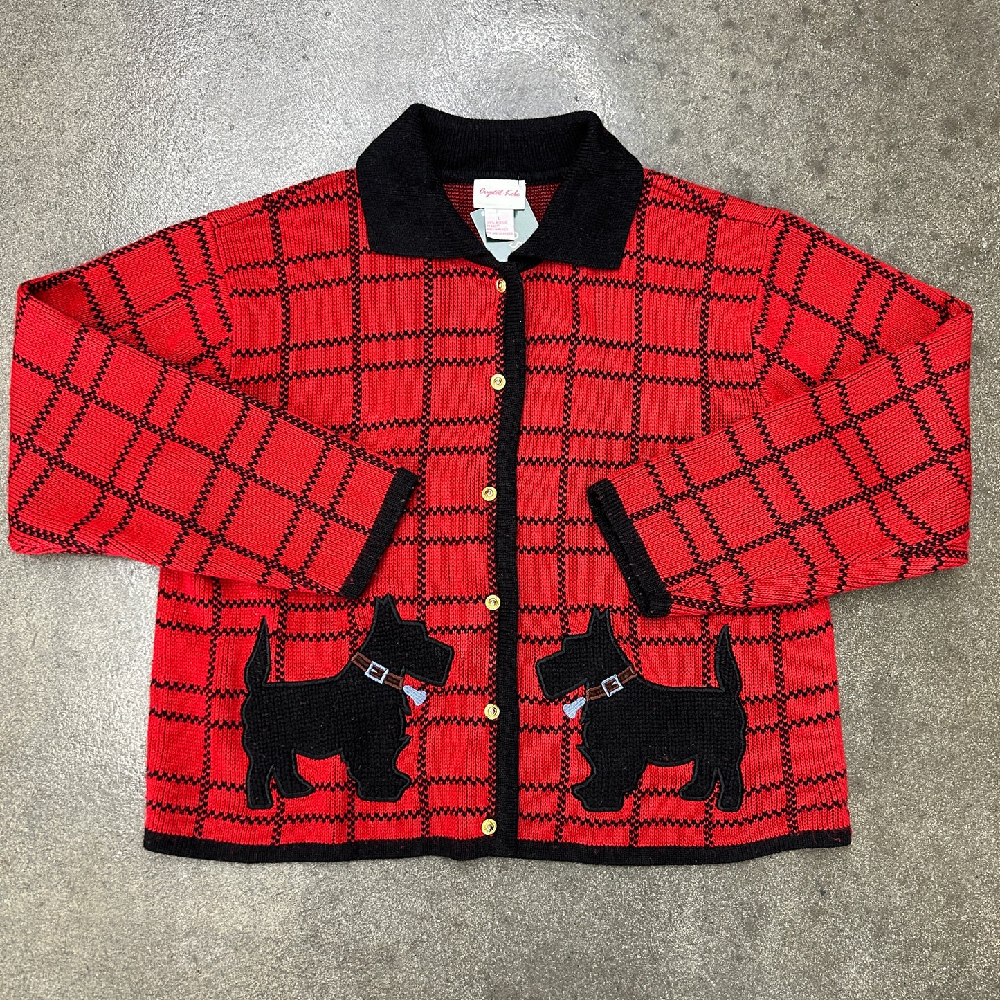 Vintage Plaid Dog Cardigan