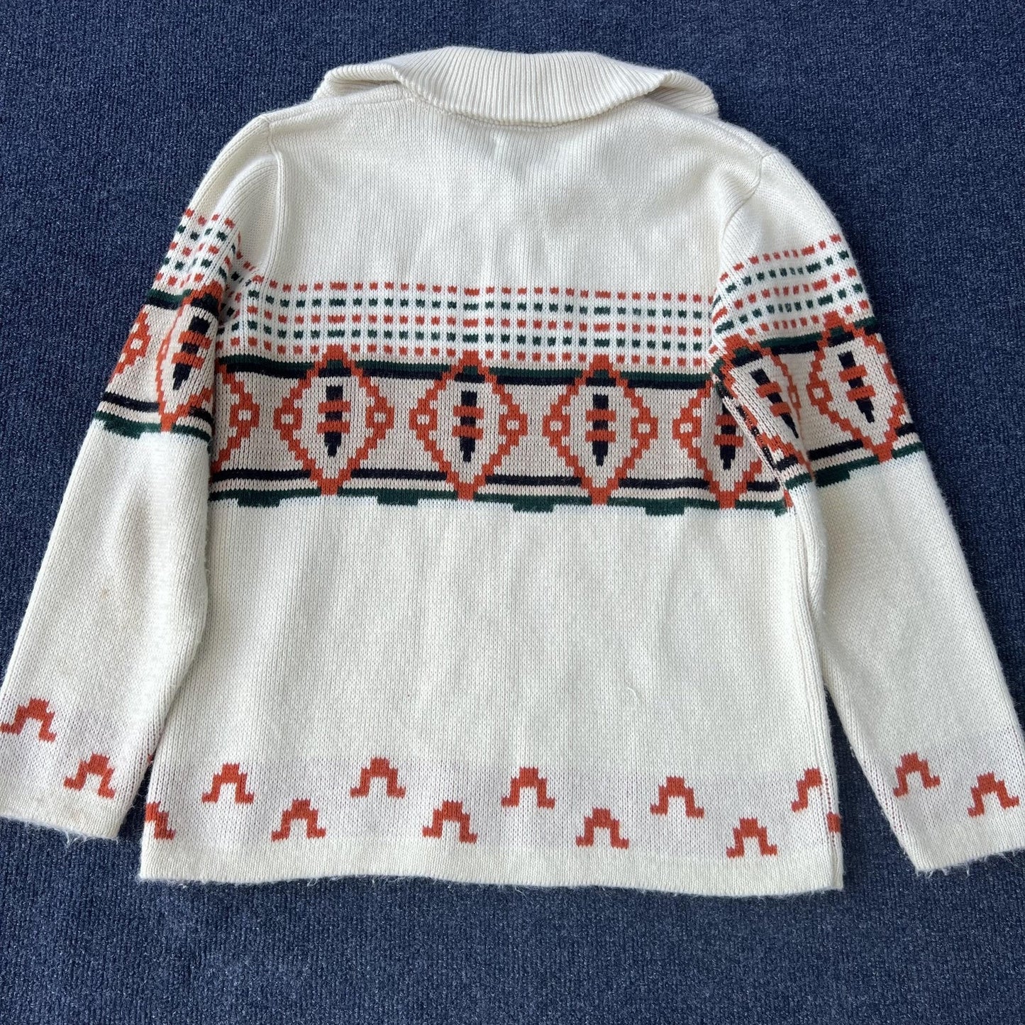 Vintage 90s Aztec Zip Up Sweater