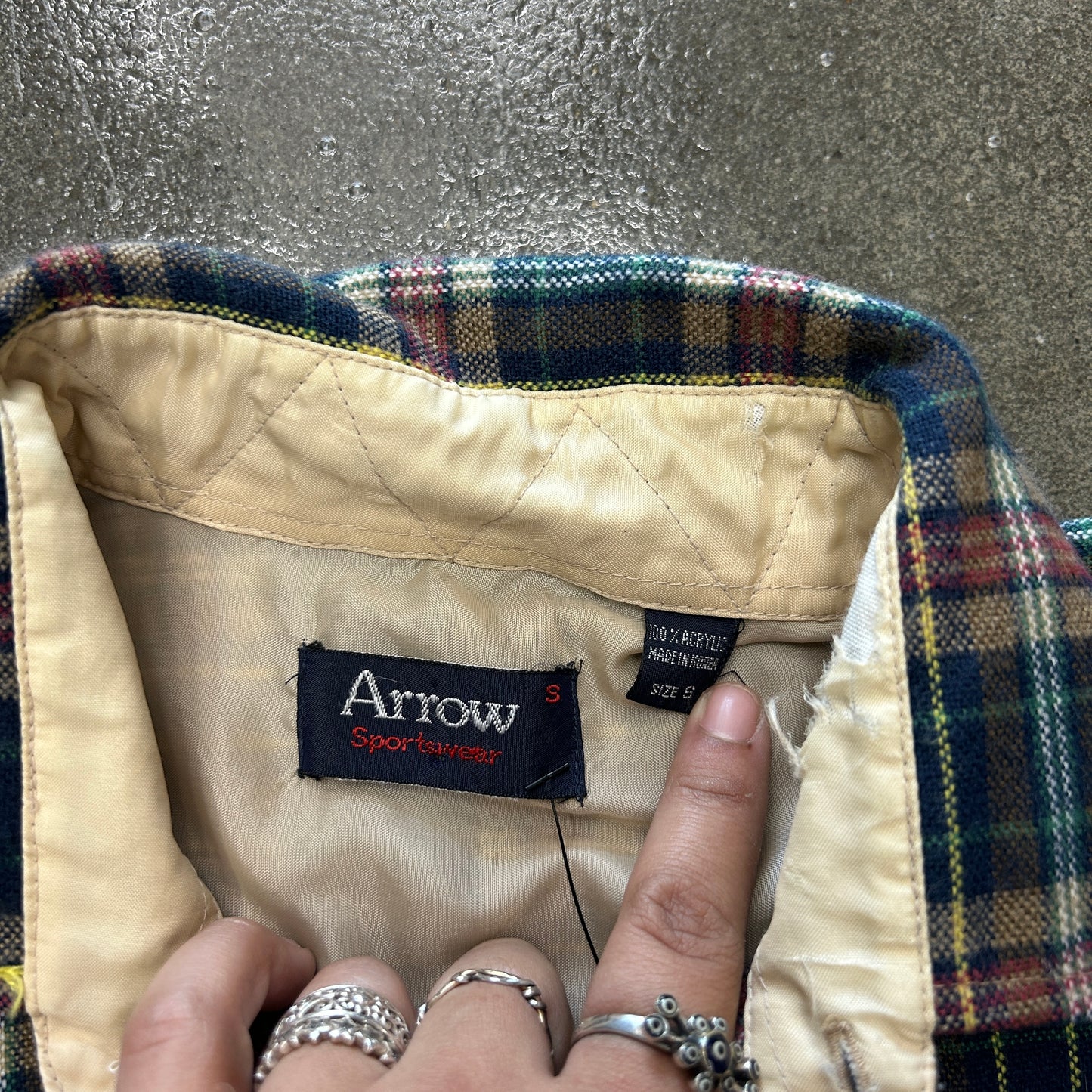 Vintage Arrow Sportswear Acrylic Flannel