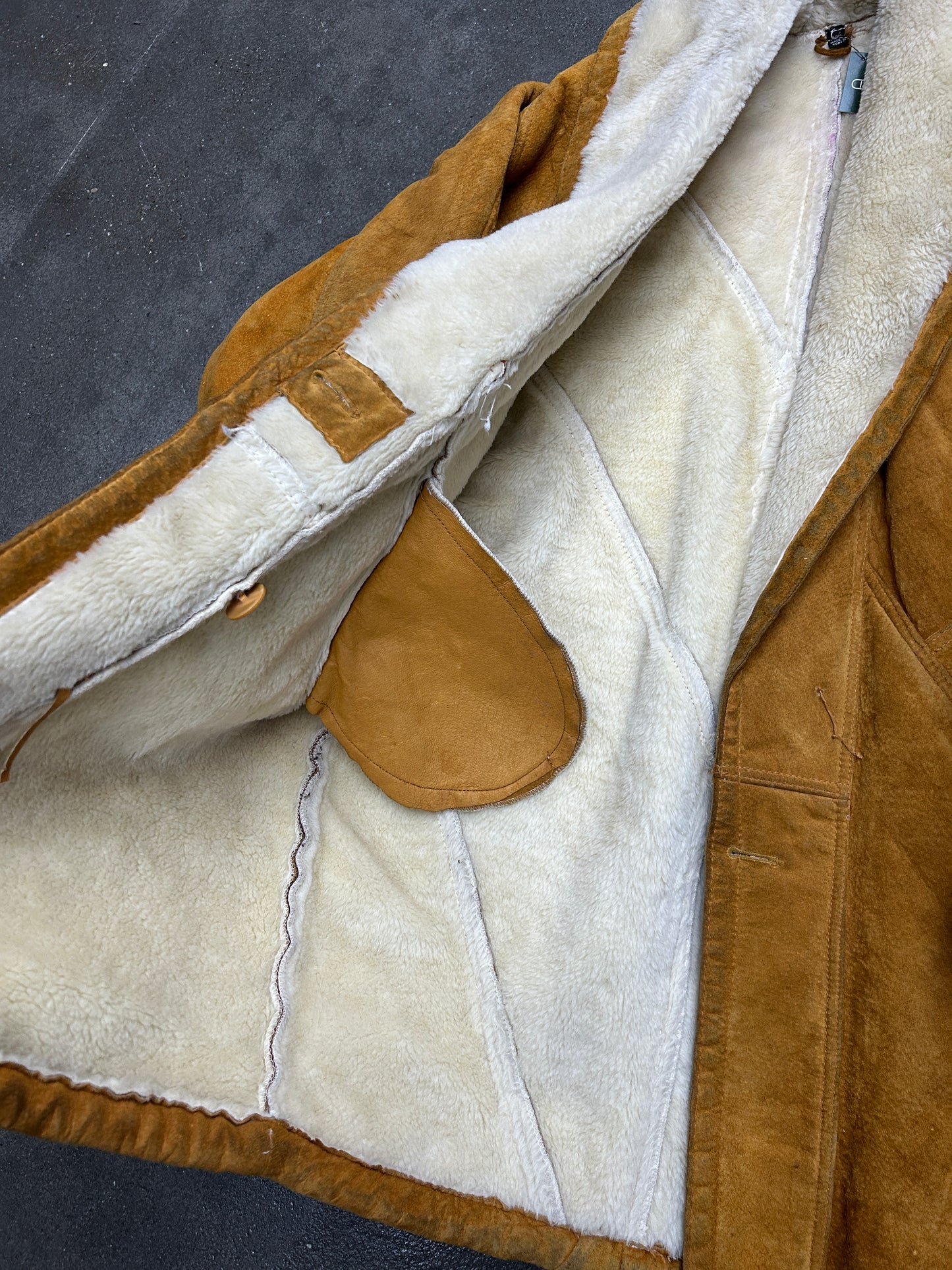 Vintage Fur Lined Leather Jacket