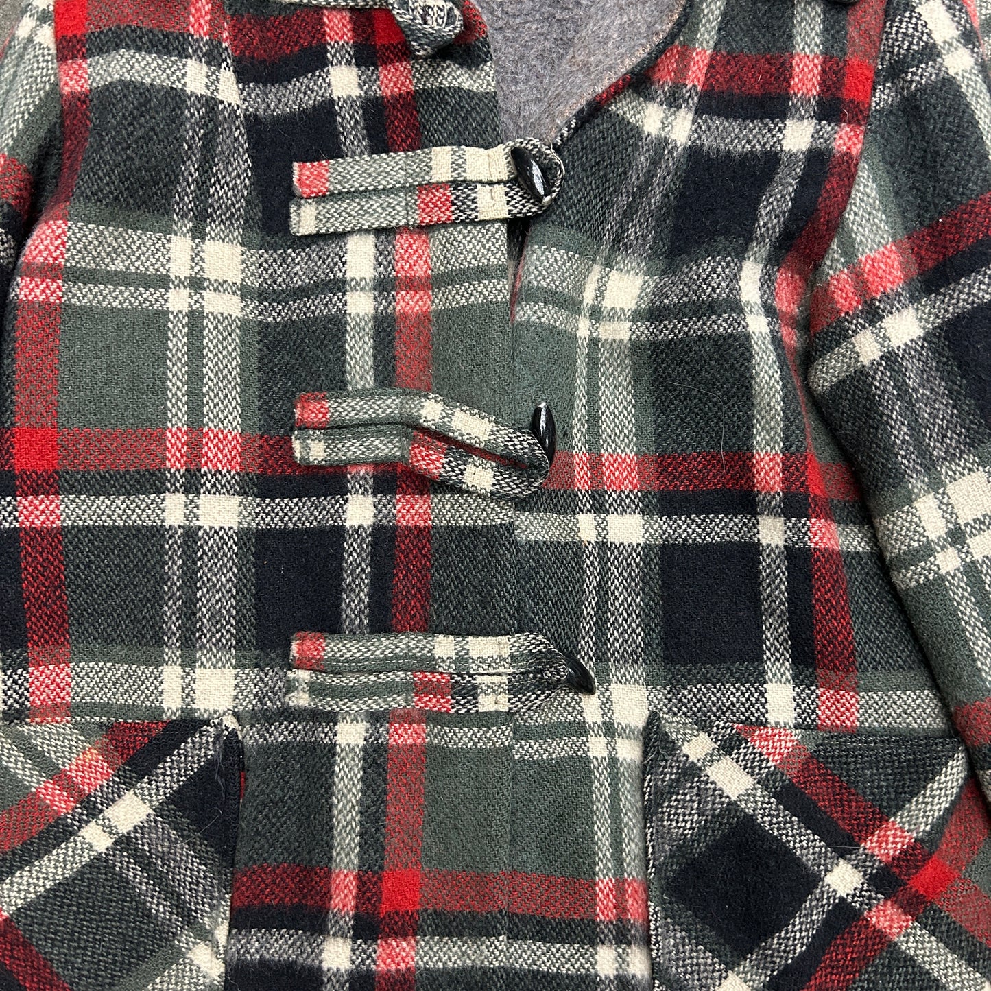 Vintage Plaid Wool Coat