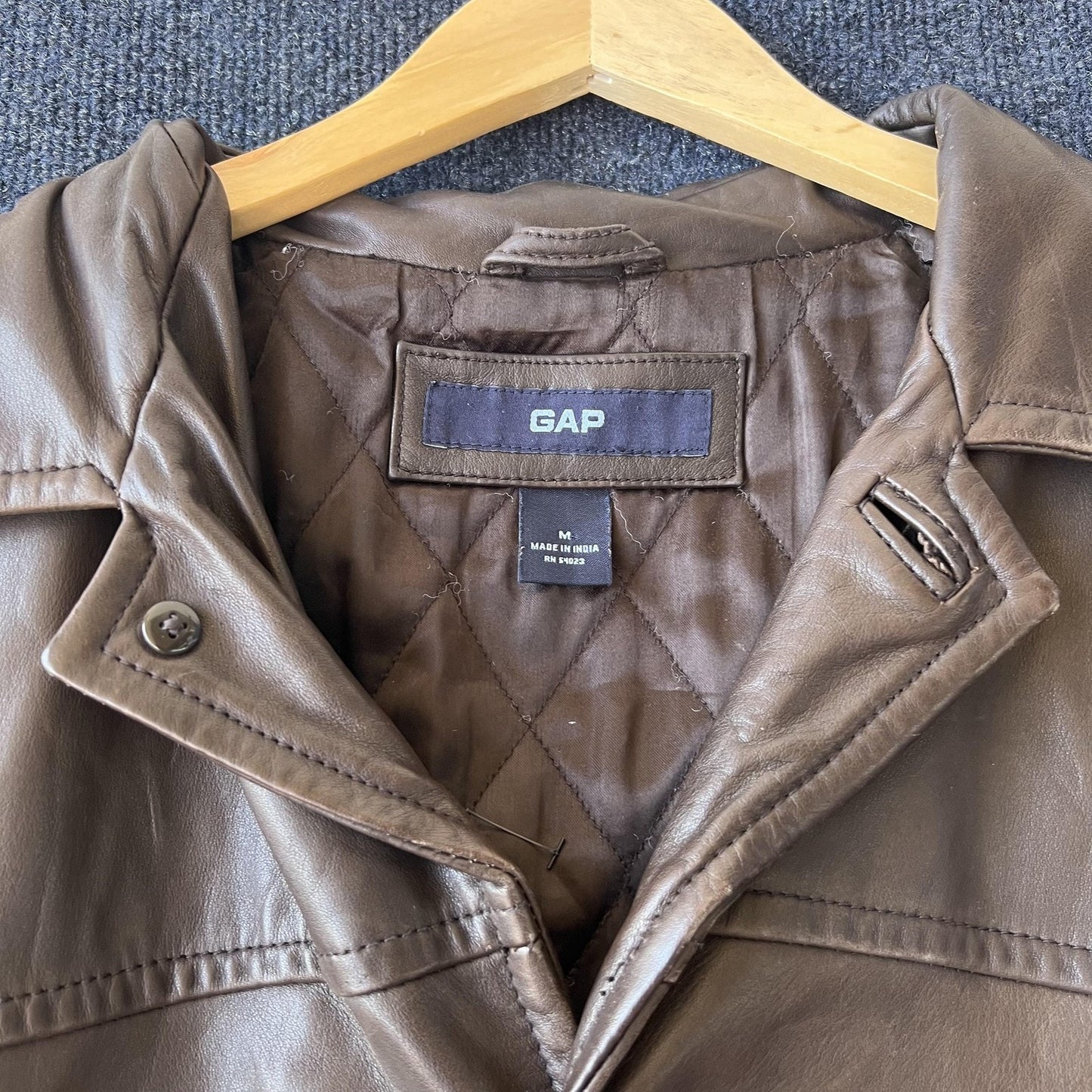 Y2K Gap Brown Leather Jacket