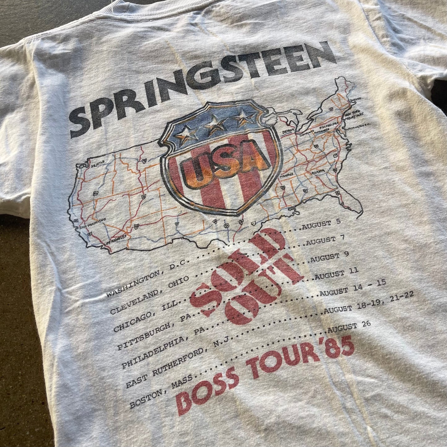 Vintage 1985 Bruce Springsteen Boss Tour Tee