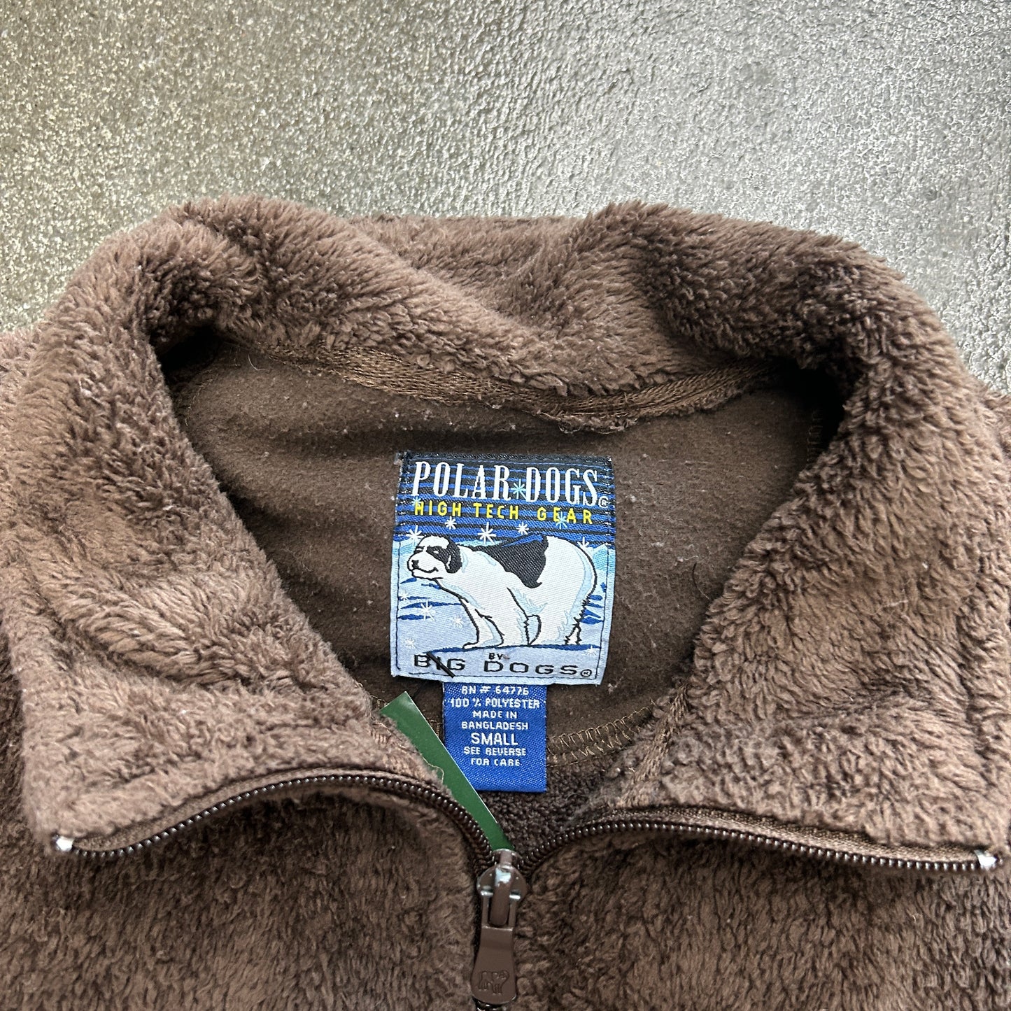 Vintage Big Dogs Fleece Zip Up Jacket