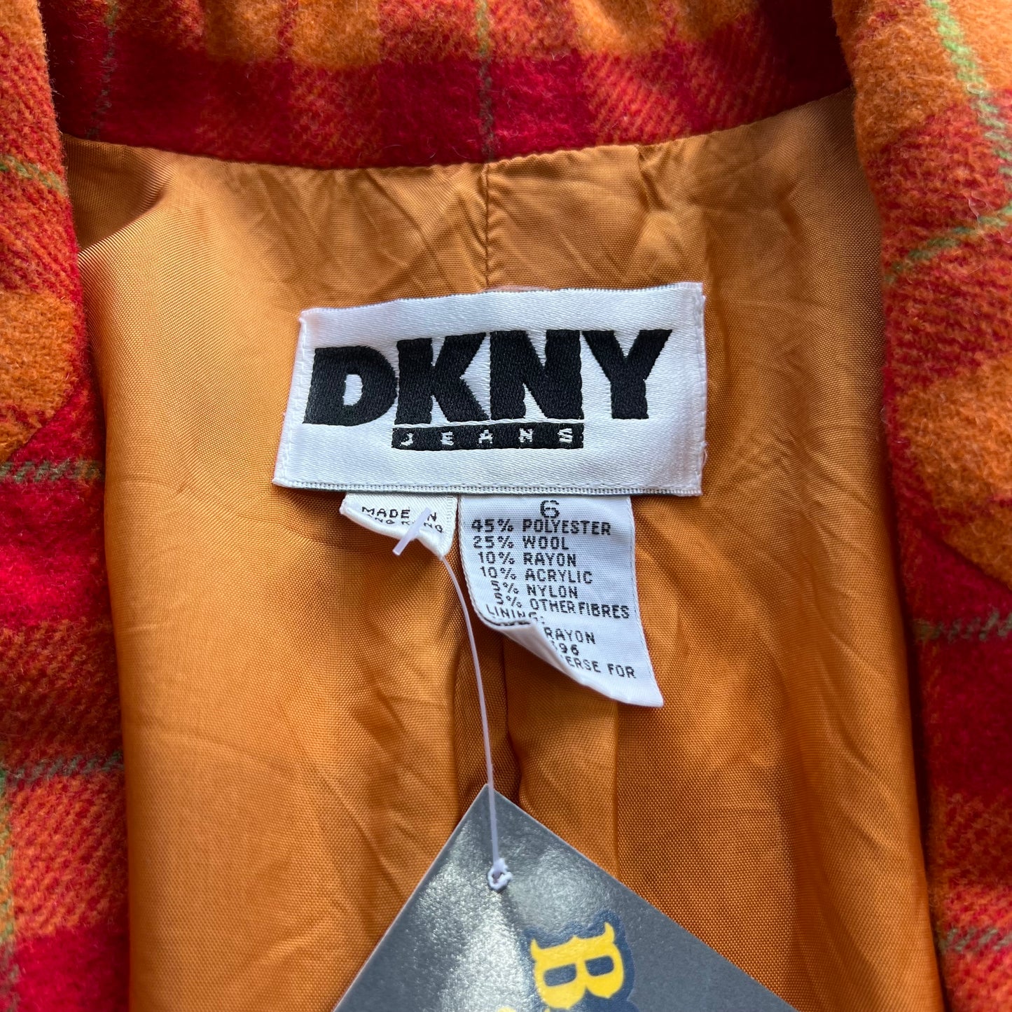 Vintage DKNY Plaid Blazer