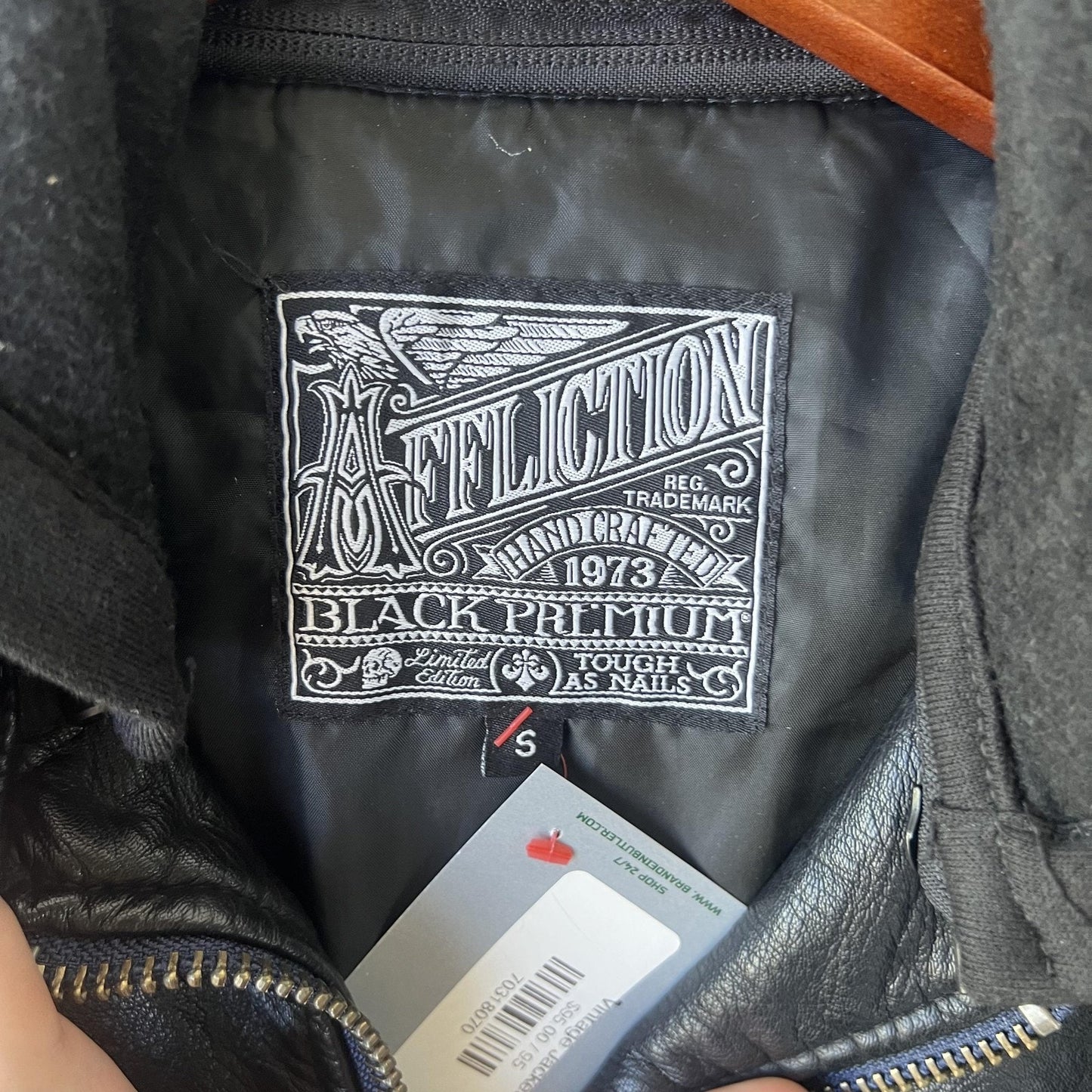 Y2K Affliction Moto Biker Faux Leather Jacket