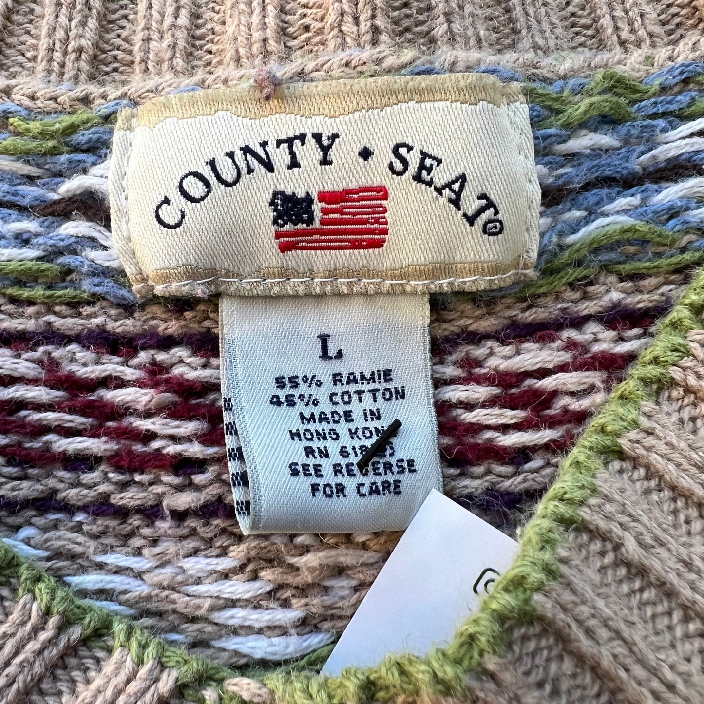 Vintage Country Seat Patterned Sweater