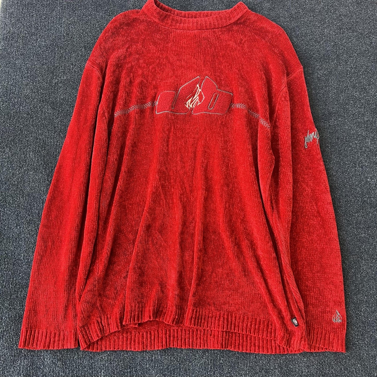 Vintage 90s Johnny Blaze Chenille Sweater