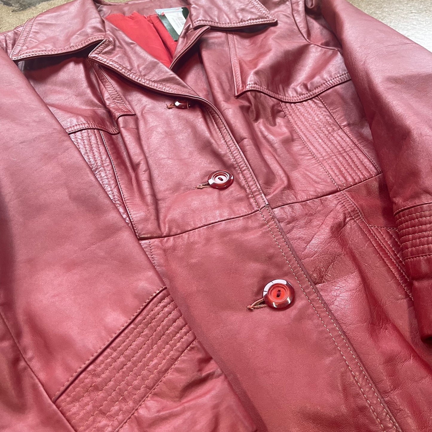 Vintage Leather Trench Coat