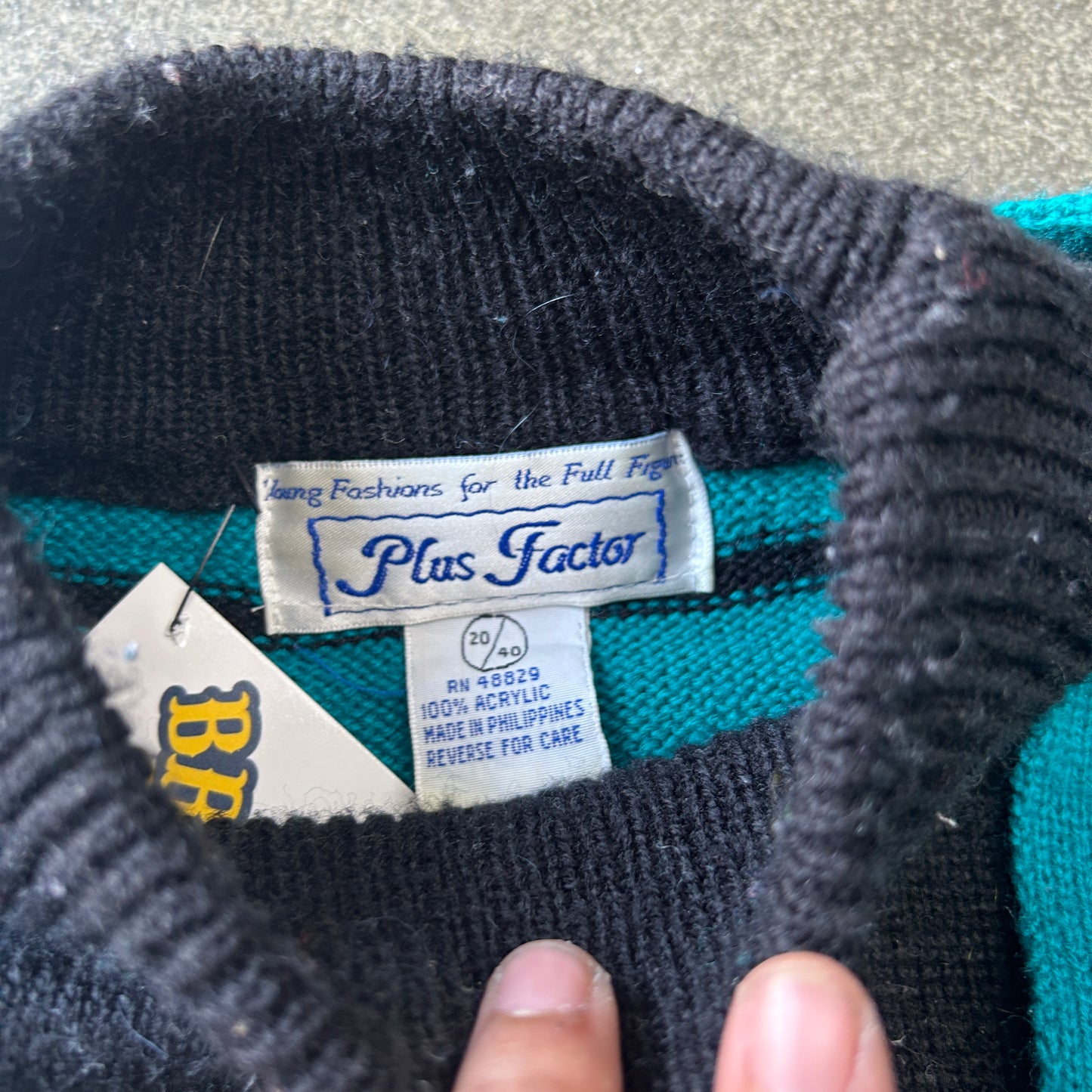 Vintage Plus Factor Striped Sweater