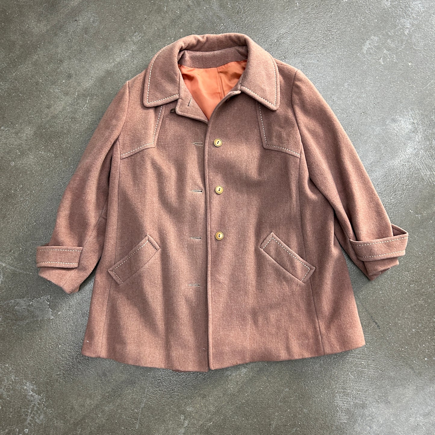 Vintage Checkout Wool Coat