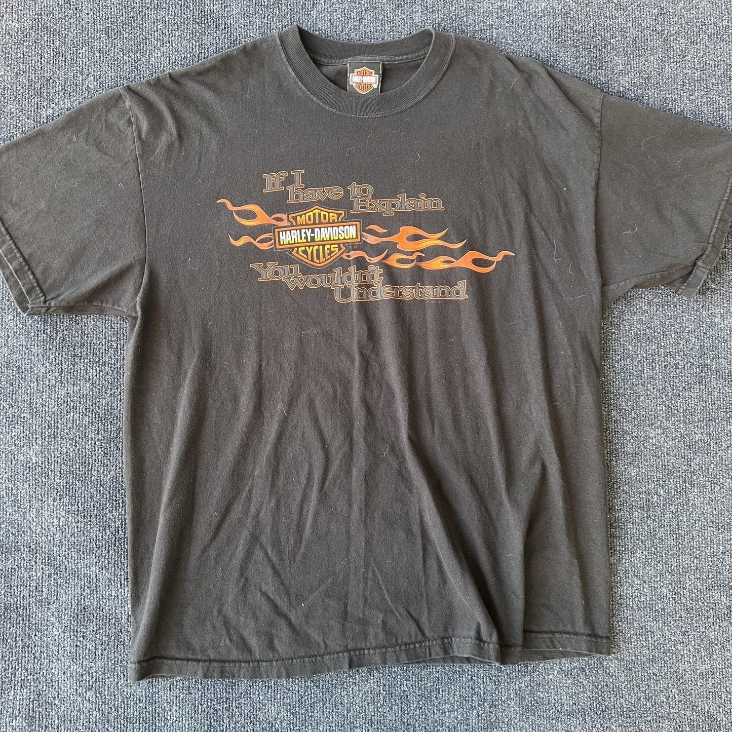 Y2K Harley-Davidson Flames Eagle Pittsburgh Tee