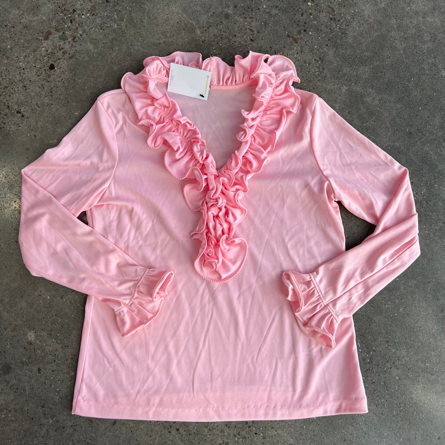 Vintage Detailed Neckline Blouse