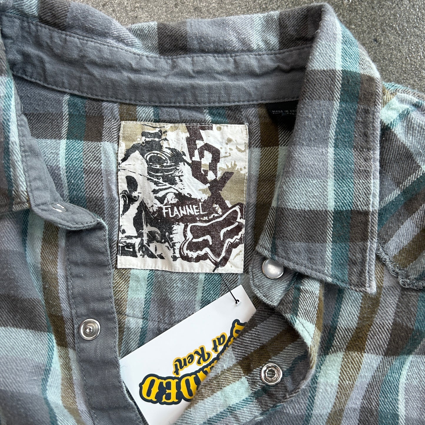 Vintage Fox Pearl Snap Flannel
