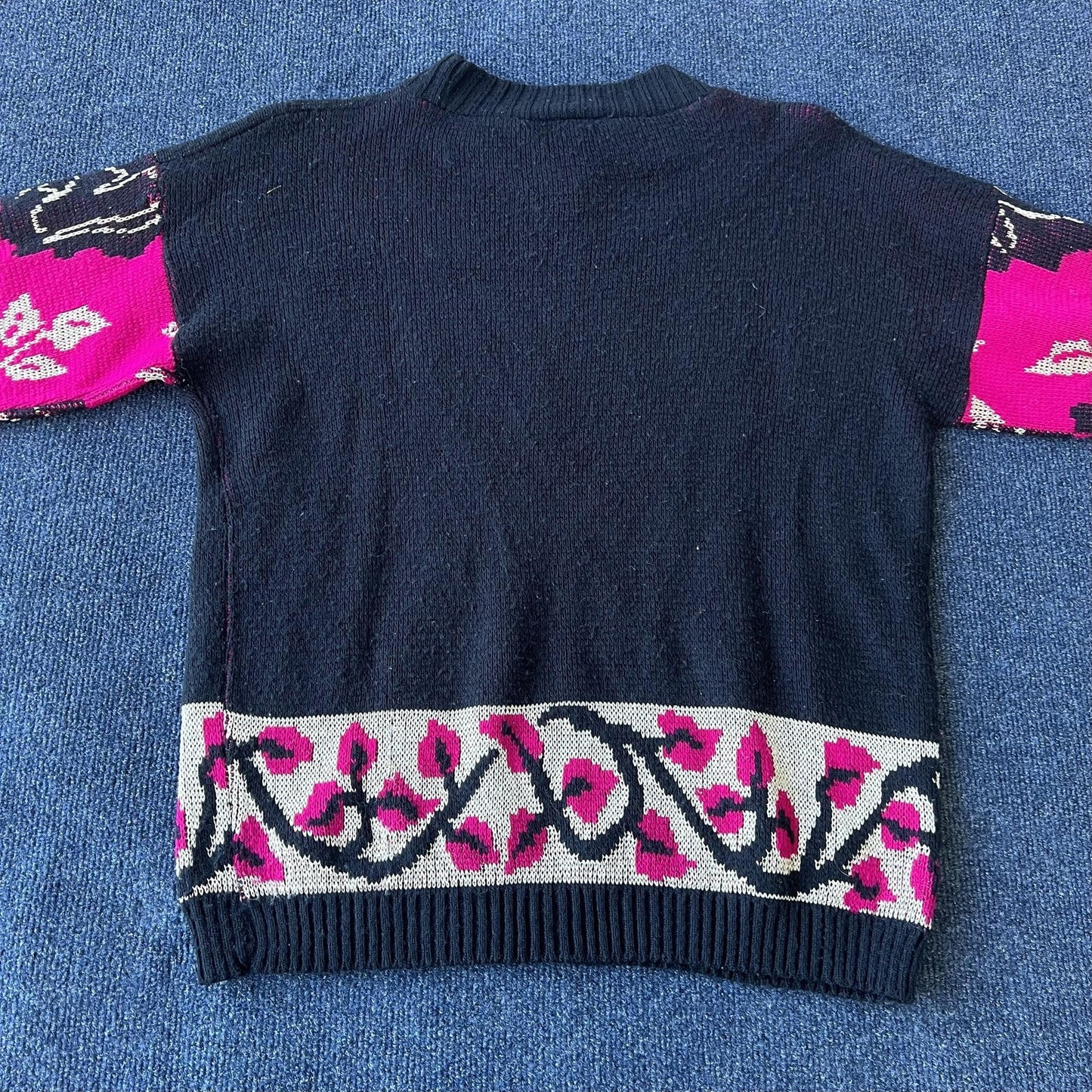 Vintage 80s Rose Floral Sweater