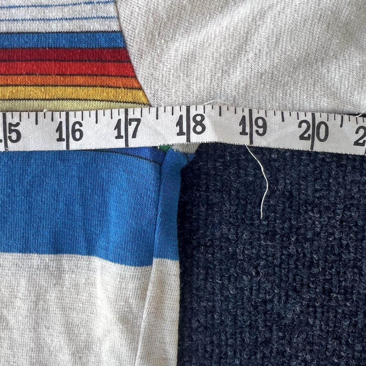 Vintage 70s Rainbow Striped Polo