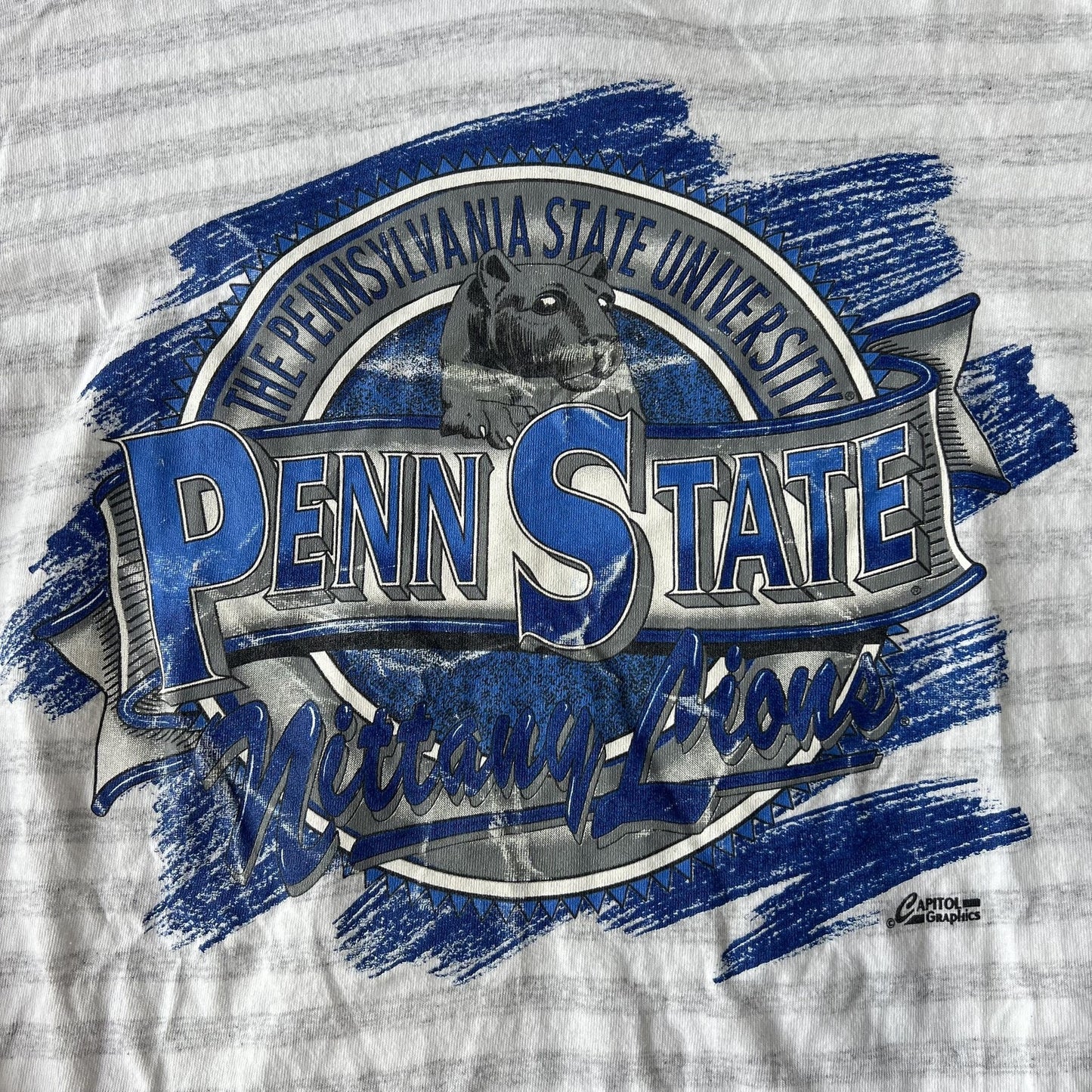 Vintage 90s Penn State Pinstripe Long Sleeve Tee
