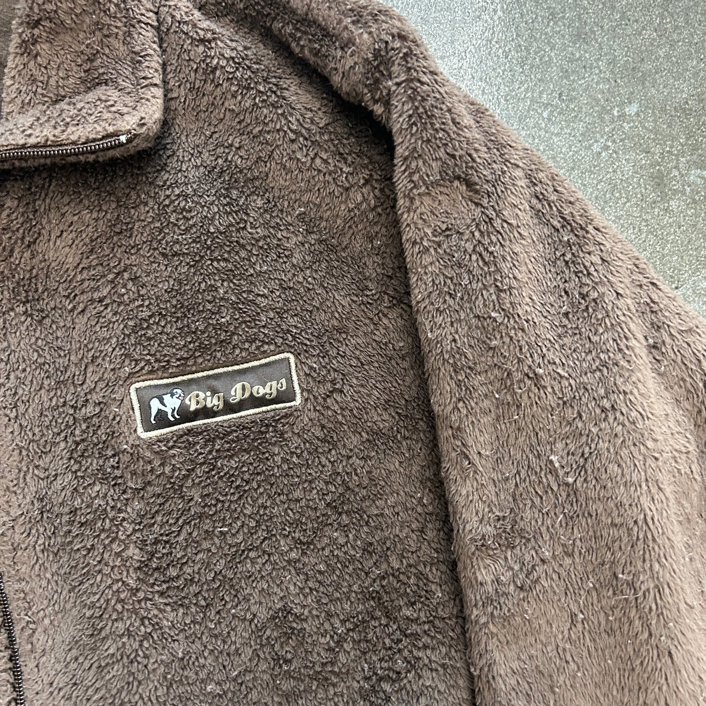 Vintage Big Dogs Fleece Zip Up Jacket
