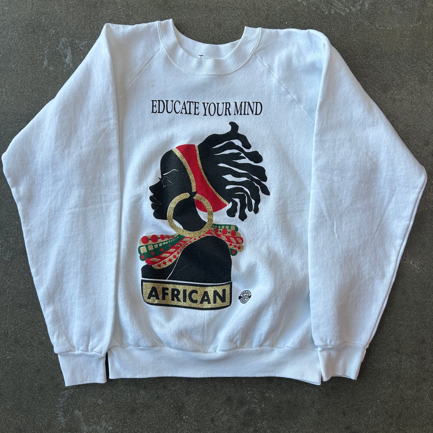 Vintage African Educate Your Mind Crewneck