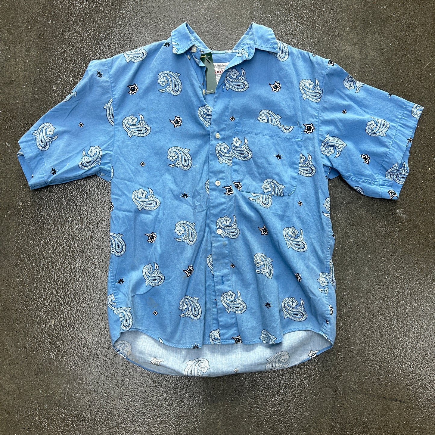 Vintage Calvin Klein Paisley Button Up