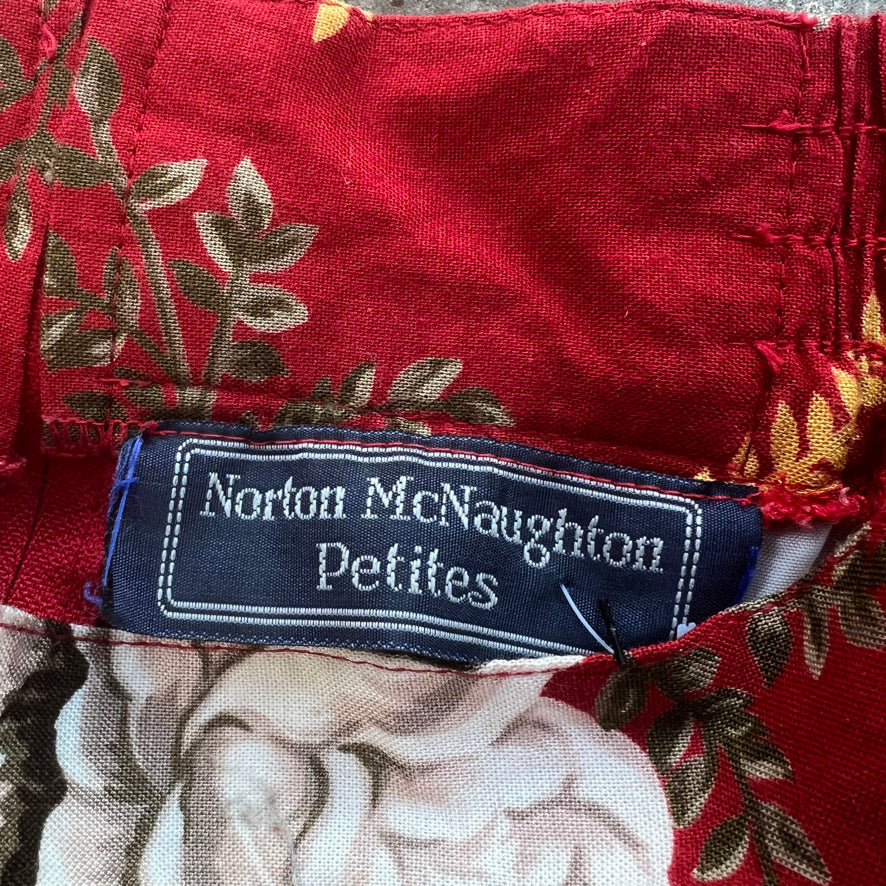 Vintage Norton McNaughton Floral Skirt