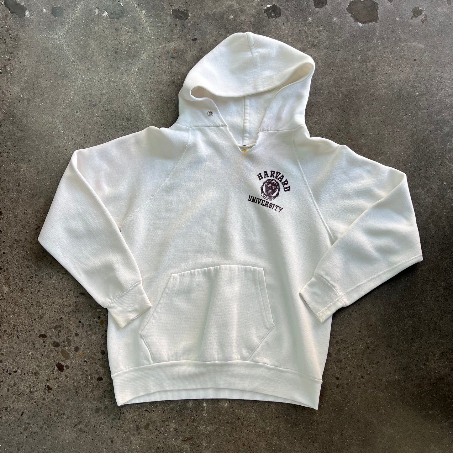 Vintage Harvard University White Hoodie