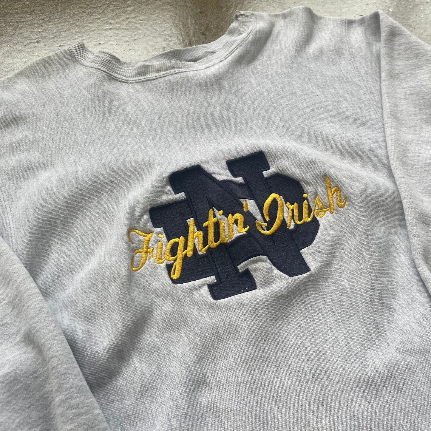 Vintage Notre Dame Reverse Weave Crewneck
