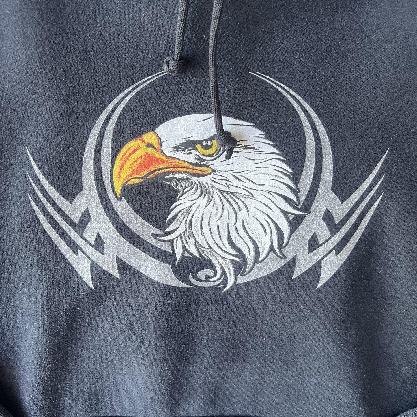 Vintage 90s Bald Eagle Tribal Hoodie