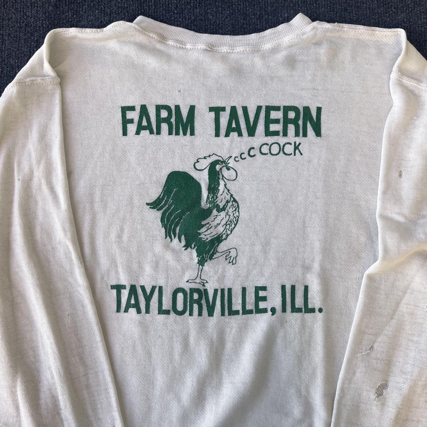 Vintage 80s Farm Tavern Rooster Crewneck