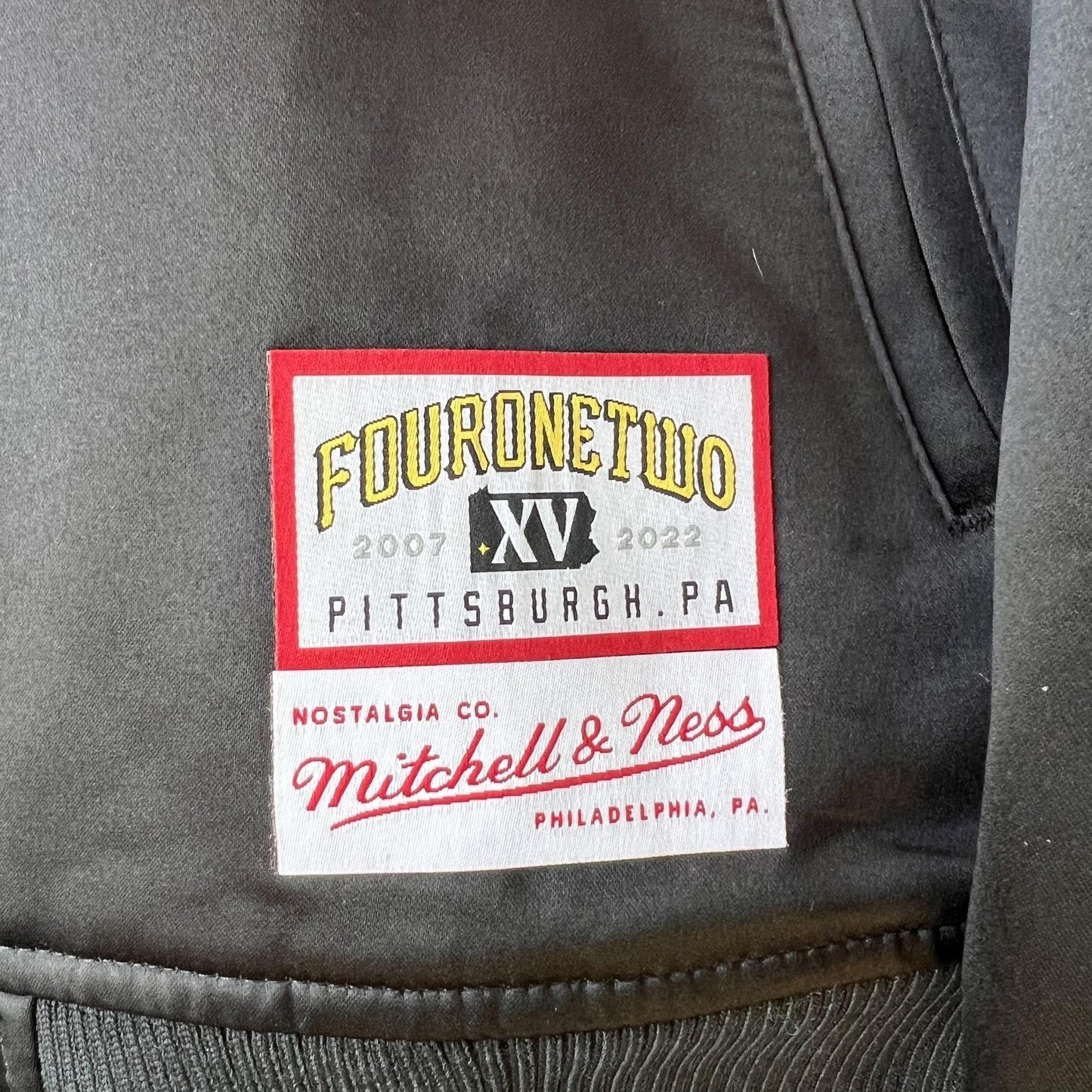 Four One Two Pittsburgh Mitchell & Ness Bomber Jacket