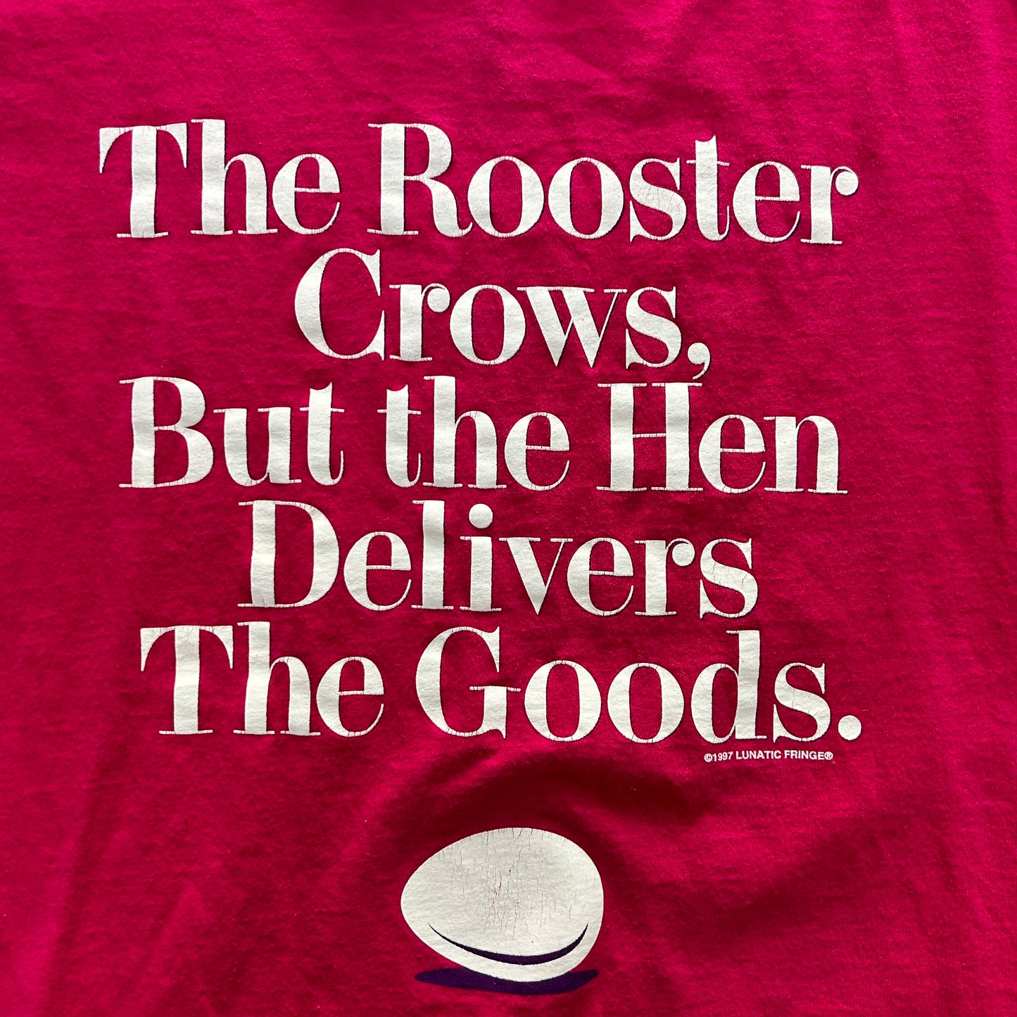 Vintage 90s Rooster Slogan Tee