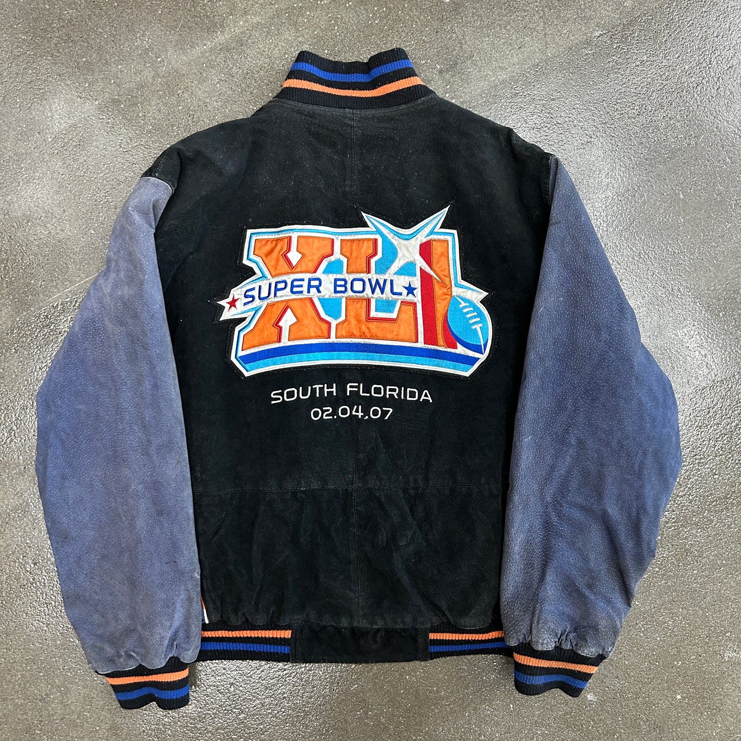 Y2K Super Bowl 2007 Leather Varsity Jacket
