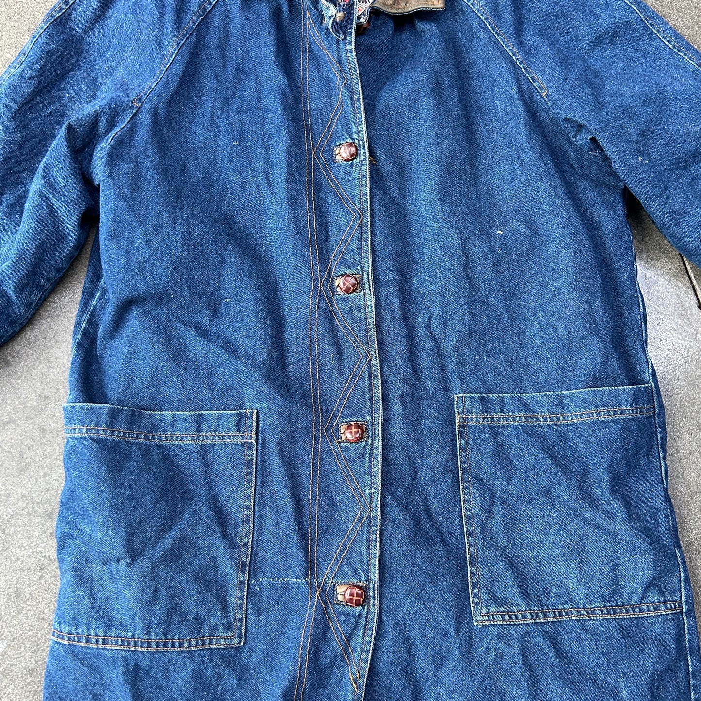 Vintage Blue Creek Long Denim Jacket