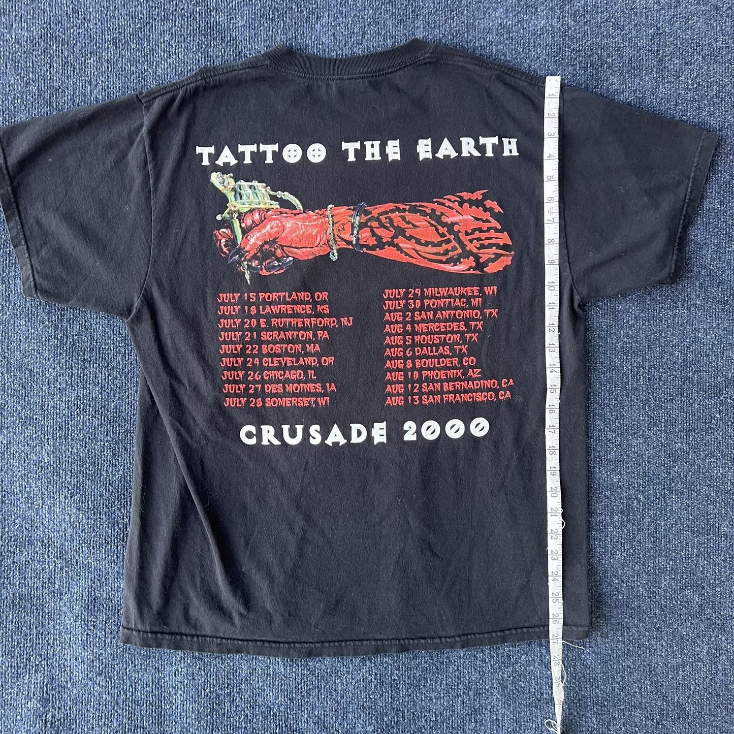 Vintage Y2K Tattoo The Earth Tour Tee